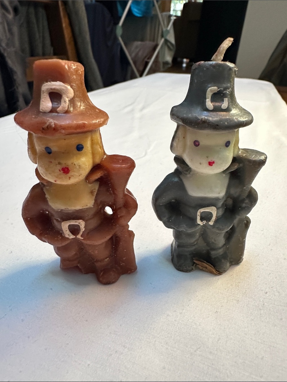 Set of two vintage Gurley pilgrim candles